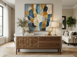 Brass Inlay Console