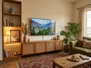 Cane Panel TV Unit