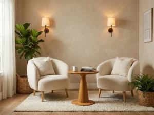Cream Boucle Chairs
