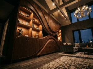 Curved Wave Cabinet