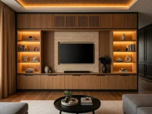 Fluted Media Wall