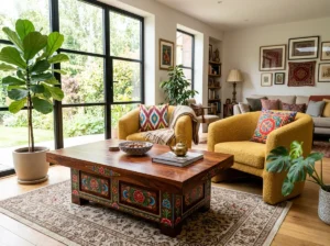 Painted Floral Coffee Table