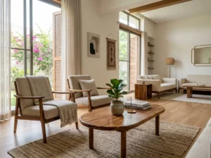 Wood Oval Coffee Table