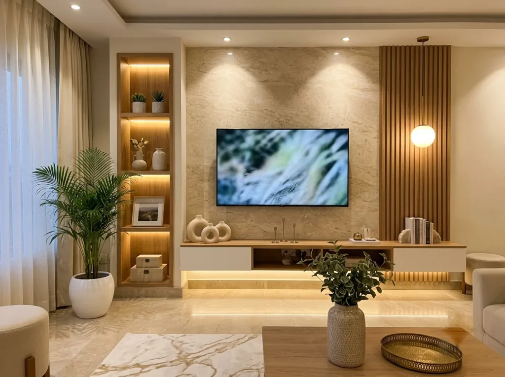 tv media wall console lahore 1